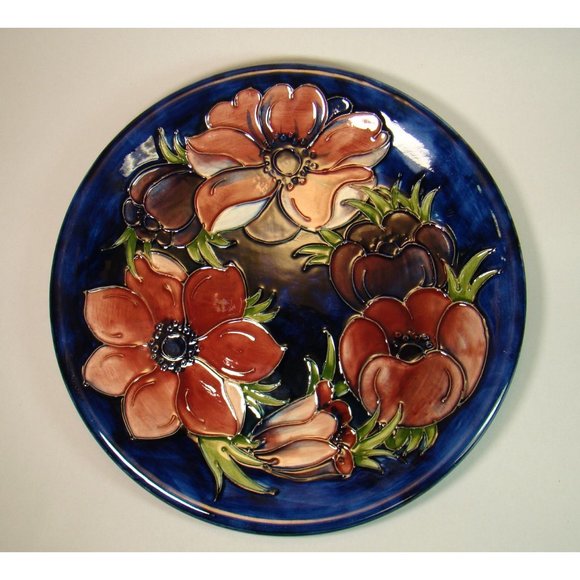 Walter Moorcroft Anemone Pattern Plate - Picture 8 of 16
